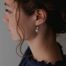 Silver Dots Cluster Earrings