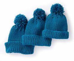 Ribbed Family Knit Hat In Caron One Pound Downloadable Pdf Knitted Hats Easy Knit Hat Knitting Patterns Free Hats