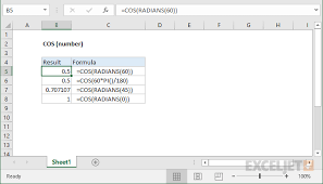 How To Use The Excel Cos Function Exceljet