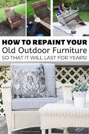 How To Paint Outdoor Furniture That Will Last Painted Outdoor Furniture Outdoor Furniture Makeover Outdoor Furniture
