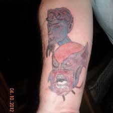 But would look great on any part of the body. The Incredibly Uncanny X Men Hands Down The World S Crappiest Wolverine And Nightcrawler Tattoo Geekologie