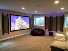 Basement Theater Features 4k Acoustic Panels And Led Lighting Boulder Home Theater