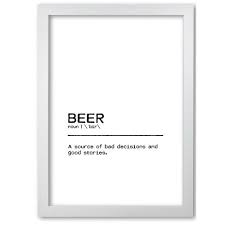 East Urban Home Definition Quote Beer Stories Typography Print On Paper Wayfair Co Uk Beer Quotes Definition Quotes Typography Prints