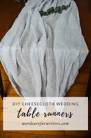 Dusty Blue Gauze Cheesecloth Table Runner | Efavormart.Com