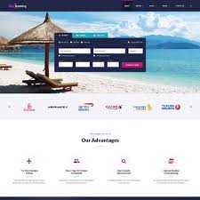 Travel Search Service Responsive Multipage Website Template Website Template Design Online Travel Booking Web Template Design
