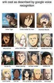 Below is a list of characters that appear in the attack on titan anime. Spoiler What S The Name Of This Girl Spoiler Attack On Titan Answers Attack On Titan Attack On Titan Anime Attack On Titan Meme