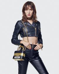 Check Out The Bag The H M X Moschino Collaboration Refinery29 Leather Jacket Moschino Leather Fashion