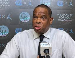 North Carolina Tar Heels UNC Basketball Coach Hubert Davis Elliot Cadeau  Armando Bacot Cormac Ryan ACC RJ Davis