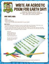 Collection by evelyn rodriguez • last updated 6 days ago. Earth Day Acrostic Poem Animal Jam Academy