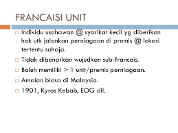 Perniagaan francais di malaysia dikawal di bawah akta francais 1998. Ppt Francais Dan Usahawan Powerpoint Presentation Free Download Id 5093428