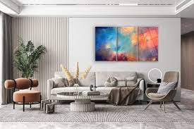 Abstract Temper Glass Wall Arthome