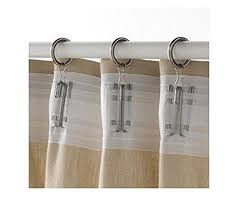 Amazon Com Ikea Riktig Curtain Hook 20 Pack Kitchen Dining Curtains With Rings Curtain Rings With Clips Ikea Curtain Rods
