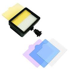 Ishot Pro 160 Led Video Photo Light High Brightness Lumen Value Dimmable Switch With Color Filter Gel Battery Charger Hard Shell Case Included Ishot Mounts