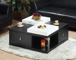 Enitial Lab Morgan Square Coffee Table With Serving Tray Black By Enitial Lab Http Www Am Coffee Table Square Large Square Coffee Table Black Coffee Tables