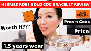 Hermes cdc rose gold bracelet hot sale