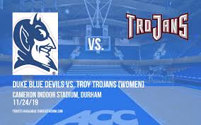 Duke Blue Devils Vs Troy Trojans Women Tickets 24th