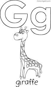 G is for coloring page. Letter G Is For Giraffe Coloring Page Coloringall