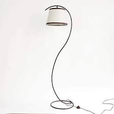 Stehlampe Braun Beige Gebogen Hohe 162cm Wohnzimmer Standleuchte Ebay