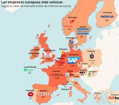Mapa em branco da europa globo mapa do mundo, clássico europeu. Imagen Del Dia El Mapa De Las Empresas Mas Valiosas De Europa Idealista News