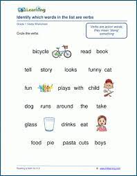 Use these worksheets to practice and improve vocabulary and word usage. Indentifying Verbs Worksheet K5 Learning