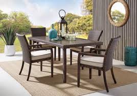 Summerset Way Brown 5 Pc Rectangle Outdoor Dining Set Patio Furniture For Sale Patio Dining Furniture Outdoor Dining Set