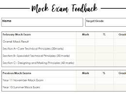 This year, gcse results are out on thursday 10th august 2021. Mock Exam Feedback Sheet Teaching Resources