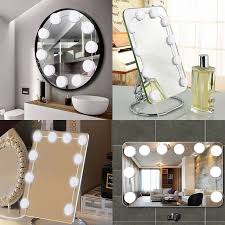 Virginia metal/glass led vanity light, chrome by jonathan y (chrome/clear), grey / clear. Usb Led Mirror Lights Dimmable Hollywood Style Vanity Light Bulbs Bathroom Mirror Light For Makeup Vanity Table Bedroom Vanity Lights Aliexpress