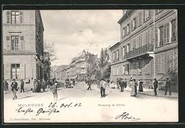 Carte Postale Ancienne Cpa Mulhouse Faubourg De Colmar Avec Des Passants Carte Postale Colmar Carte Postale Ancienne