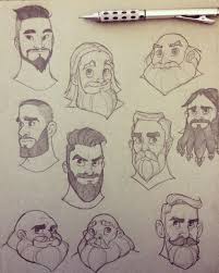 Beard Sketching Cartoon Character Design Character Design References Cartoon Sketches