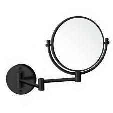 Amnoamno vanity mirror 8.5 led double sided swivel wall mount makeup mirror with 10x magnification,13.7 extension,touch button adjustable light,suitable for bedroom or bathroom. Nameeks Ar7707 Blk 7x By Nameek S Glimmer Matte Black Double Sided Wall Mounted 7x Makeup Mirror Thebathoutlet