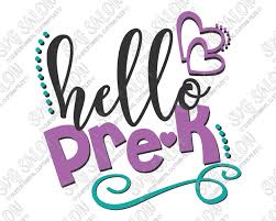 Hello Pre K Svg Cut File Set For First Day Of School Shirts