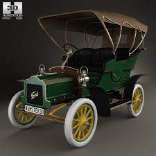 3d Model Of Ford Model F Touring 1905 Ford Models Ford Vintage Cars