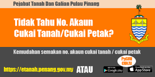 Semakan kadar cukai tanah di johor bermula 1 januari 2020 tidak membebankan golongan b40. Semakan No Akaun Cukai Tanah Cukai Pejabat Tanah Dan Galian Pulau Pinang Facebook