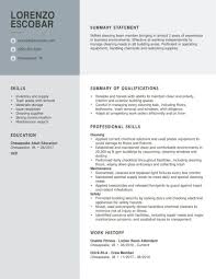 janitorial resume examples