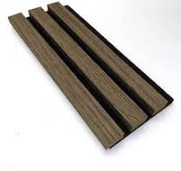 Factory supply natural smoked light wood slat panel with ...