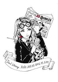 This time a new digital stamp or a coloring . Inktober 7 Luna Lovegood Sold By Olivia Au Illustration On Storenvy