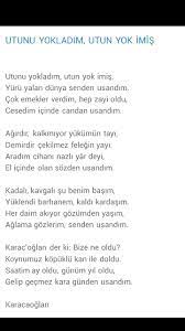 Utunu Yokladim Utun Yok Imis Yuru Yalan Dunya Senden Usandim Karacaoglan