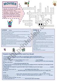 You will after you complete this fun connecticut crossword printable, a perfect resource for homeschoolers. Movies Crossword Esl Worksheet By Flo84