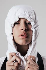 Person Hooded Jacket Mountain Landscape Iceland