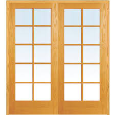 Mmi Door 48 In X 80 In Both Active Unfinished Pine Glass 10 Lite Clear True Divided Prehung Interior French Door Z019947ba The Home Depot Prehung Interior French Doors French Doors Interior