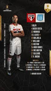 Depois de vencer o goiás, em jogo atrasado da primeira rodada, fora de casa, o time comandado pelo técnico são paulo tem dúvidas diante do sport. Sao Paulo X Racing Desfalques Escalacoes E Onde Assistir Arquibancada Tricolor