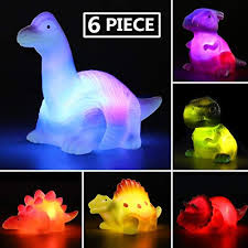 Mapixo 6 Packs Light Up Floating Dinosaur Bath Toys Set For Baby Toddler Nephew In Birthday Christmas Easter Great Water Bathtub Shower Pool Bath Toy For Chi In 2020 Bath Toys