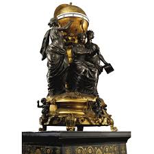 C1865 70 A Monumental Neoclassical Style Gilt And Patinated Bronze Pendule A Cercles Tournants On An Associa Classic Clocks Antique Wall Clocks Antique Clocks