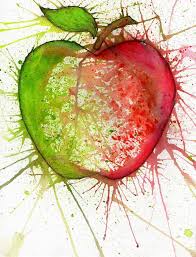 Apple Splat By Misshoneywoo Deviantart Com Apple Art Paper Apple Apple