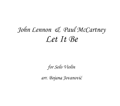 12 bests from the beatles Let It Be The Beatles Sheet Music Violin Solo Strings