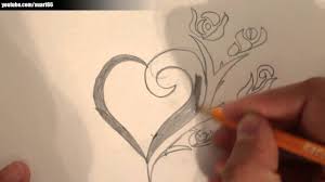 Then, draw a u shape, which should look a bit like a cup, underneath the oval. How To Draw A Heart With A Rose Youtube