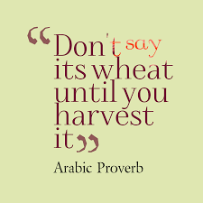 Maybe you would like to learn more about one of these? Arabic Wisdom S Quote About Harvest Don T Say Its Wheat Until