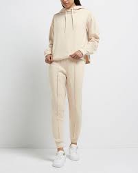 Cream Drawstring Hoodie River Island