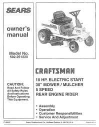 247.28902 lawn tractor service repair workshop manual download pdf Craftsman 502 251220 Owner S Manual Pdf Download Manualslib