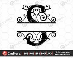 Download Free Split Monogram S Svg Split Letter S Svg Hi Crafters Split Monogram Letters Split Monogram Letter Monogram Svg